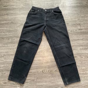 Mens Vintage JOOP! Black Straight Leg BUTTON Fly‎ Jeans Black VTG